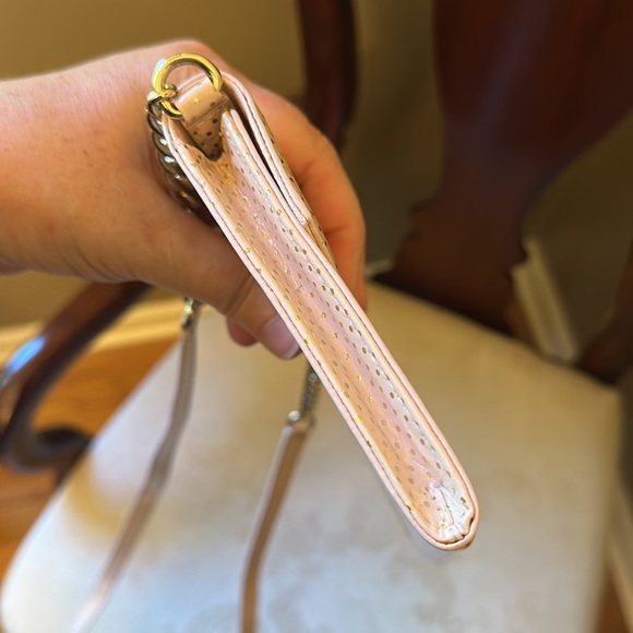 Kate Spade Lilac Street Dot Monday pink metallic gold envelope bag - Picture 15 of 15